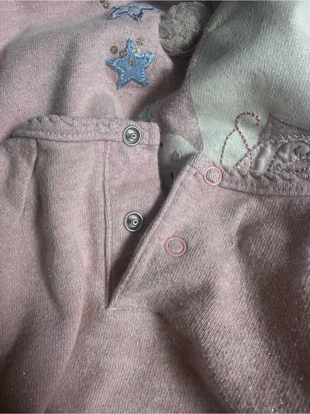 Mudpie | Pink and Cream Unicorn Raglan Dress | Size 2T - Picture 10 of 14